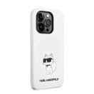 Karl Lagerfeld Liquid Choupette NFT szilikon hátlap tok Apple iPhone 14 Pro Max, fehér