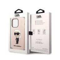   Karl Lagerfeld Liquid Ikonik NFT szilikon hátlap tok Apple iPhone 14 Max, rózsaszín