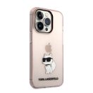 Karl Lagerfeld IML Choupette NFT hátlap tok Apple iPhone 14 Pro, rózsaszín