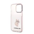 Karl Lagerfeld IML Choupette NFT hátlap tok Apple iPhone 14 Pro, rózsaszín