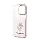 Karl Lagerfeld IML Choupette NFT hátlap tok Apple iPhone 14 Pro Max, rózsaszín