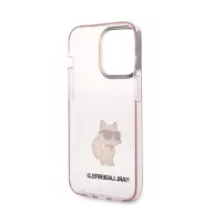   Karl Lagerfeld IML Choupette NFT hátlap tok Apple iPhone 14 Pro Max, rózsaszín