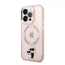 Karl Lagerfeld and Choupette MagSafe NFT hátlap tok Apple iPhone 14 Pro Max, rózsaszín