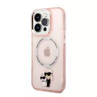   Karl Lagerfeld and Choupette MagSafe NFT hátlap tok Apple iPhone 14 Pro Max, rózsaszín