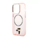 Karl Lagerfeld and Choupette MagSafe NFT hátlap tok Apple iPhone 14 Pro Max, rózsaszín