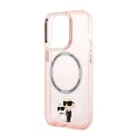   Karl Lagerfeld and Choupette MagSafe NFT hátlap tok Apple iPhone 14 Pro Max, rózsaszín