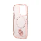 Karl Lagerfeld and Choupette MagSafe NFT hátlap tok Apple iPhone 14 Pro Max, rózsaszín