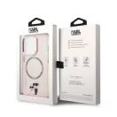 Karl Lagerfeld and Choupette MagSafe NFT hátlap tok Apple iPhone 14 Pro Max, rózsaszín