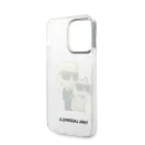 Karl Lagerfeld Liquid Glitter Karl and Choupette NFT hátlap tok Apple iPhone 14 Pro Max, átlátszó