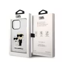 Karl Lagerfeld Liquid Glitter Karl and Choupette NFT hátlap tok Apple iPhone 14 Pro Max, átlátszó