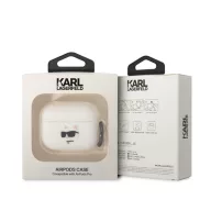   Karl Lagerfeld 3D Logo NFT Choupette Head Apple Airpods Pro szilikon tok, fehér