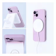 Magsafe szilikon tok Apple iPhone 13, rózsaszín