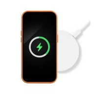 Magsafe műbőr tok Apple iPhone 14 Plus, narancssárga