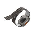 Uniq Revix mágneses szilikon szíj Apple Watch 42/44/45/49mm, szürke/fehér