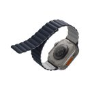 Uniq Revix mágneses szilikon szíj Apple Watch 42/44/45/49mm, kék/szürke