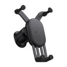 Baseus Stable Wireless autós tartó, szellőzőrácsba, wireless töltő 15W, fekete