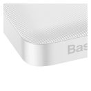 Baseus Bipow Power bank / külső akkumulátor, 10000mAh, 2xUSB, 1xUSB-C, 20W, fehér