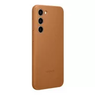   Samsung Galaxy S23+ Leather Cover, gyári bőr tok, barna, EF-VS916LA