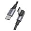Ugreen US334 USB-C / USB-C gyorstöltő derékszögű töltő- és adatkábel, 100W, 1m, fekete