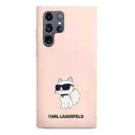   Karl Lagerfeld Silicone Choupette Samsung Galaxy S23 Ultra, szilikon tok, rózsaszín