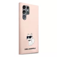   Karl Lagerfeld Silicone Choupette Samsung Galaxy S23 Ultra, szilikon tok, rózsaszín