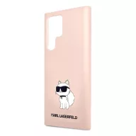   Karl Lagerfeld Silicone Choupette Samsung Galaxy S23 Ultra, szilikon tok, rózsaszín