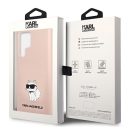 Karl Lagerfeld Silicone Choupette Samsung Galaxy S23 Ultra, szilikon tok, rózsaszín