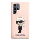 Karl Lagerfeld Silicone Ikonik Samsung Galaxy S23 Ultra, szilikon tok, rózsaszín