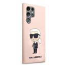 Karl Lagerfeld Silicone Ikonik Samsung Galaxy S23 Ultra, szilikon tok, rózsaszín