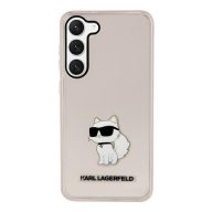   Karl Lagerfeld Ikonik Choupette Samsung Galaxy S23+, szilikon tok, rózsaszín