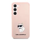 Karl Lagerfeld Silicone Choupette Samsung Galaxy S23+, szilikon tok, rózsaszín