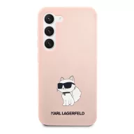   Karl Lagerfeld Silicone Choupette Samsung Galaxy S23+, szilikon tok, rózsaszín