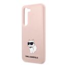 Karl Lagerfeld Silicone Choupette Samsung Galaxy S23+, szilikon tok, rózsaszín