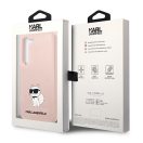 Karl Lagerfeld Silicone Choupette Samsung Galaxy S23+, szilikon tok, rózsaszín