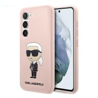   Karl Lagerfeld Silicone Ikonik Samsung Galaxy S23+, szilikon tok, rózsaszín