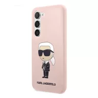   Karl Lagerfeld Silicone Ikonik Samsung Galaxy S23+, szilikon tok, rózsaszín
