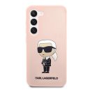 Karl Lagerfeld Silicone Ikonik Samsung Galaxy S23+, szilikon tok, rózsaszín
