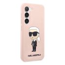 Karl Lagerfeld Silicone Ikonik Samsung Galaxy S23+, szilikon tok, rózsaszín