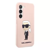   Karl Lagerfeld Silicone Ikonik Samsung Galaxy S23+, szilikon tok, rózsaszín