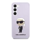 Karl Lagerfeld Silicone Ikonik Samsung Galaxy S23+, szilikon tok, lila