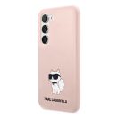 Karl Lagerfeld Silicone Choupette Samsung Galaxy S23 szilikon tok, rózsaszín