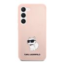 Karl Lagerfeld Silicone Choupette Samsung Galaxy S23 szilikon tok, rózsaszín