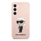 Karl Lagerfeld Silicone Ikonik Samsung Galaxy S23 szilikon tok, rózsaszín