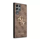 Guess 4G Metal Samsung Galaxy S23 Ultra szilikon tok, barna