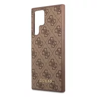   Guess 4G Metal Gold Samsung Galaxy S23 Ultra szilikon tok, barna
