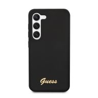   Guess Silicone Vintage Gold Samsung Galaxy S23+ szilikon tok, fekete