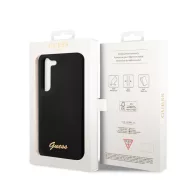   Guess Silicone Vintage Gold Samsung Galaxy S23+ szilikon tok, fekete