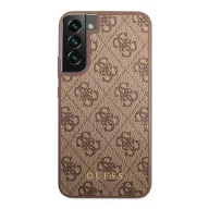 Guess 4G Metal Gold Samsung Galaxy S23 szilikon tok, barna