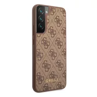 Guess 4G Metal Gold Samsung Galaxy S23 szilikon tok, barna