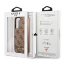 Guess 4G Metal Gold Samsung Galaxy S23 szilikon tok, barna